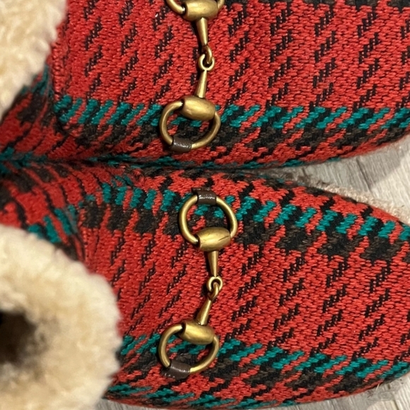 Gucci Fria Merino Wool Horsebit Houndstooth Wool Ankle Boot Women size 41 - Picture 6 of 10